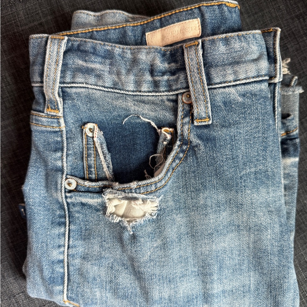 Pilcro by Anthropologie Distressed Blue Women's Jeans - size 29